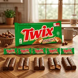 Шоколадні батончики Twix Hazelnut Chocolate Multipack 5 шт х 46 г - мініатюра 3