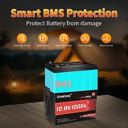 Акумулятор Dumfume LiFePO4 12V (12.8V/100Ah/1280Wh) (Dum-12,8V/100Ah-MINI MAX) [164636] - мініатюра 9