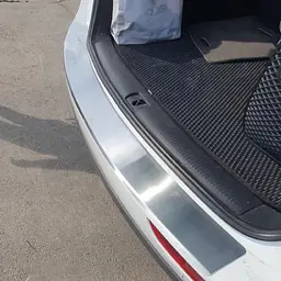 Накладка на задній бампер для Audi Q5 2009-2017 Нержавіюча сталь з загином 1 шт (Premium Z-AU07) - мініатюра 2