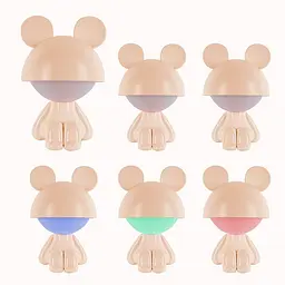 Світильник-нічник Kite LED з акумулятором Cute Mouse персиковий (K25-316-2-4) - мініатюра 4