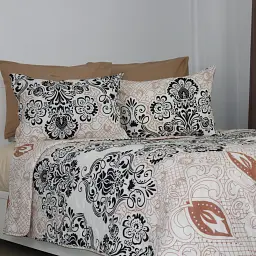 Покривало ТЕП Elegant Cotton Turkish бавовняне 220x240 см бежево-чорне - мініатюра 4