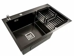 Кухонна мийка Platinum HANDMADE 78*50С L (SP000041297) - мініатюра 5