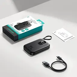 УМБ Joyroom 10000mAh 22,5W PD,QC, USB-A, USB-C In/Out with built-in USB-C cable Black - мініатюра 3