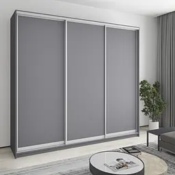 Шафа-купе тридверна MebelStar Комбо AL 3ДСП 260x60x240 см Антрацит (MBS-2048)