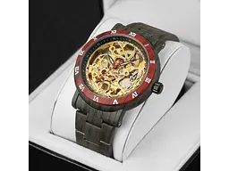 Чоловічий наручний годинник 8277 Black-Red-Gold Forsining acs0031398 - мініатюра 5