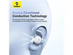Навушники TWS BASEUS AirGo 1 Ring White (A00069201223-00) - мініатюра 6