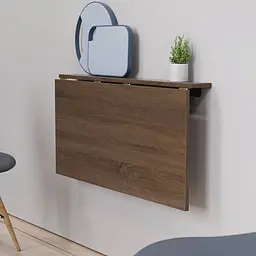 Обідній стіл-трансформер Ніка настінний Ferrum-decor 420x900x500 Чорний метал ДСП Дуб Сонома Трюфель 16 мм (FRD-105168)