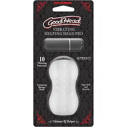 Мастурбатор з віброкулею Doc Johnson GoodHead - Vibrating Helping Head Pro - Frost - мініатюра 2