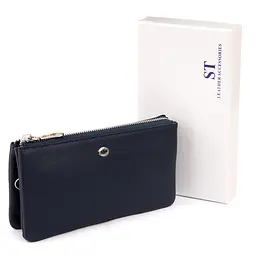 Місткий клатч на два відділення жіночий ST Leather 19248 синій - мініатюра 7