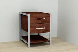 Тумба універсальна Ferrum-decor Вів'єн 2/1 50x41x40 сірий ДСП Венге 16мм (FRD-106186) - мініатюра 5