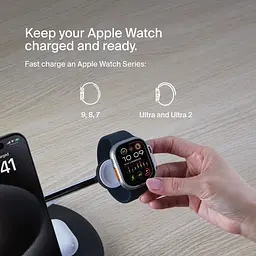 Бездротовий зарядний пристрій Belkin 3in1 Magnetic Qi2 15W Black (WIZ023VFBK) [154441] - мініатюра 11