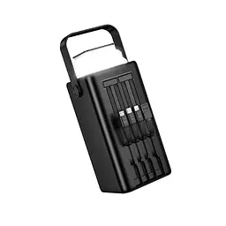 Зовнішній акумулятор BOROFONE BJ65B High 22.5W+PD20W+four-cables power bank(80000mAh) Black (6941991122057) - мініатюра 3