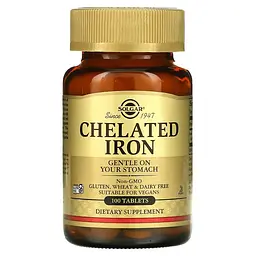 Хелатне Залізо Chelated Iron 25 мг - 100 таблеток