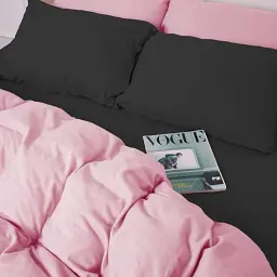 Комплект постільної білизни MirSon Black-Pink 143x210 см чорно-рожевий (2200009661877) - мініатюра 4