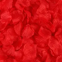 Пелюстки троянд на весілля штучні 100 штук 45 × 45 мм червоні - мініатюра 3