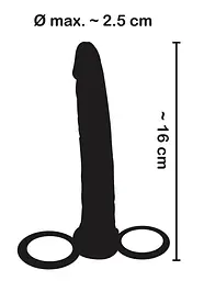 Насадка на пеніс для подвійного проникнення You2Toys Anal Special 16 см чорний - мініатюра 4