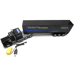 Іграшкова радіокерована фура Freight Express з причепом, 58 см, підсвічування, акумулятор 4.8V, вантажівка на пульті - мініатюра 6