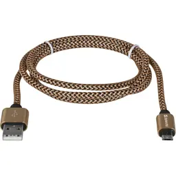 Дата кабель USB 2.0 AM to Micro 5P 1.0m USB08-03T gold Defender (87800) - мініатюра 2
