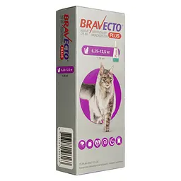 Засіб від паразитів Bravecto Plus Spot-on, для котів вагою 6,25-12,5 кг, 500 мг - мініатюра 2