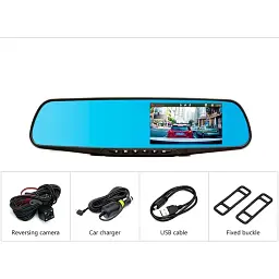 Відеореєстратор-дзеркало автомобільний Vehicle Blackbox DVR 1433 (av010) - мініатюра 5