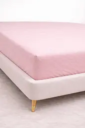 Простирадло на резинці Ecotton 90х200 см фланель бавовняне Pink рожевого кольору (24425)