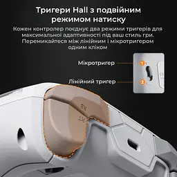 Геймпад Ajazz GP100 2.4G/BT/USB Switch/PC/iOS/Android RGB White (GP100-W) - мініатюра 9