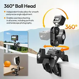 Кріплення краб Ulanzi CO78 Super Clamp Magic Arm Dual Ball Head (C084) [168619] - мініатюра 5