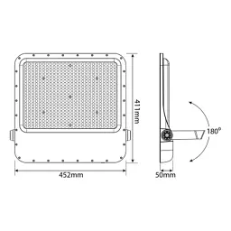 Прожектор Videx LED PREMIUM F2 400W 5000K 220V (VL-F2-4005G) - мініатюра 6