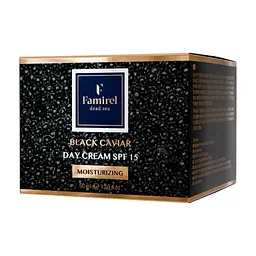 Крем для обличчя Famirel Black Caviar Moisturizing Cream SPF 15 Зволожувальний з екстрактом чорної ікри 50 мл (7290114086387) - мініатюра 3