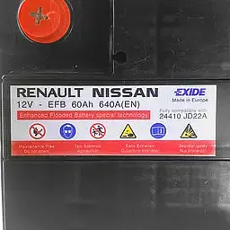 Автомобільний акумулятор Exide Start-Stop 24410JD22A (-/+) 6СТ-60Ah АзЕ 640А (EN) - мініатюра 3