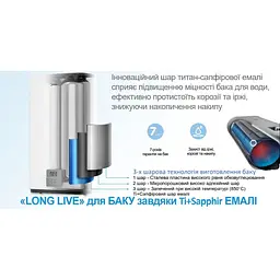 Бойлер Midea Prime плаский D50-20ED6 (D) білий - мініатюра 8