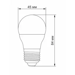 Лампочка Videx LED G45e 7W E27 3000K 220V (VL-G45e-07273) - мініатюра 3