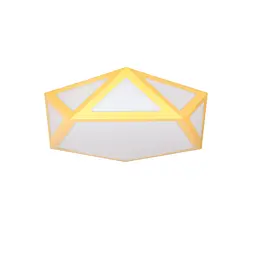 Люстра стельова LED Levistella 752L66 YELLOW, 50W, жовтий метал, білий акрил, сучасний стиль