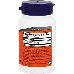 L-Карнітин Now L-Carnitine Fitness Support 500 мг 30 капсул - мініатюра 2