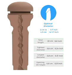 Мастурбатор-попа Kiiroo Feel Stroker Butt Extra Tight Mid Brown для Keon - мініатюра 4