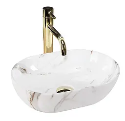Умивальник Rea Amelia Mini 38x26 aiax shine (REA-U9107), Глянцева
