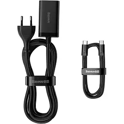 Мережевий зарядний пристрій Baseus GaN3 Pro Desktop Fast Charger 2Type-C+2USB 65W CCGP040101 Black - мініатюра 5