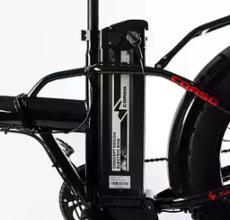 Електровелосипед фетбайк Corso Kraft 20 дюймів (500W 48V 15Ah) Shimano 7 швидкостей Чорний - мініатюра 5