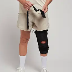 Наколінник із тришарового матеріалу з металевими вставками та шарніром 7104 Orliman Обхват коліна M/3 : 36-38 - мініатюра 4