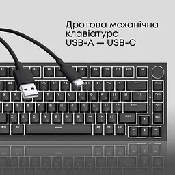 Клавіатура Ajazz AK820 Red Switch Black (AK820-R-B) [163665] - мініатюра 7