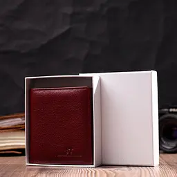 Маленький жіночий гаманець із натуральної шкіри ST Leather 19467 бордовий - мініатюра 10