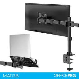 Настільне кріплення для монітора Officepro MA113B 17 - 49` Black [148287] - мініатюра 3