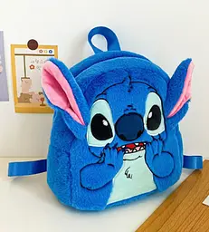 Плюшевий рюкзак Стич Disney Fairy Stitch м’який дитячий рюкзак з вушками та мордочкою
