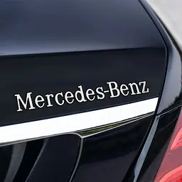 Емблема-напись Mercedes-Benz чорна глянцева 250х40 мм пластик (на скотчі) - мініатюра 5