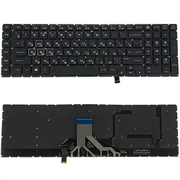 Клавіатура для ноутбука HP (Omen: 17-CB series) rus, black, без кадру, підсвічування клавіш (RGB)