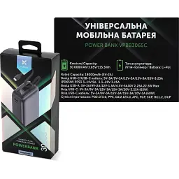 Батарея універсальна Vinga 30000 mAh 65W Display Cable (VPBB3065C) - мініатюра 9