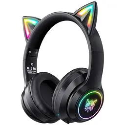 Навушники Onikuma B90 Bluetooth Gaming CAT with LED чорні
