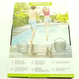 Бездротова акумуляторна колонка Bluetooth акустика FM MP3 AUX USB Hopestar H35 синя - мініатюра 5