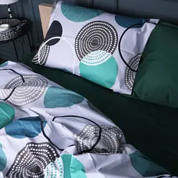Наволочка MirSon Сатин 22-1405 Geometry Bliss 40х60 см смарагдова (2200010594171) - мініатюра 5