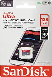 Карта пам'яті microSDXC (UHS-1) SanDisk Ultra 128Gb class 10 A1 (140Mb/s) (SDSQUAB-128G-GN6MN) - мініатюра 2